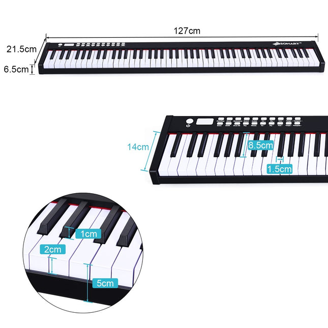 Digitální piano s 88 klávesami keyboard elektronické piano přepravní pouzdro