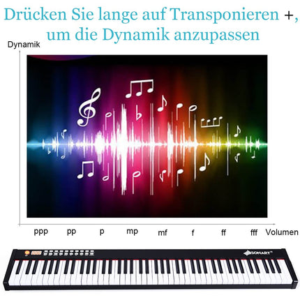 Digitální piano s 88 klávesami keyboard elektronické piano přepravní pouzdro