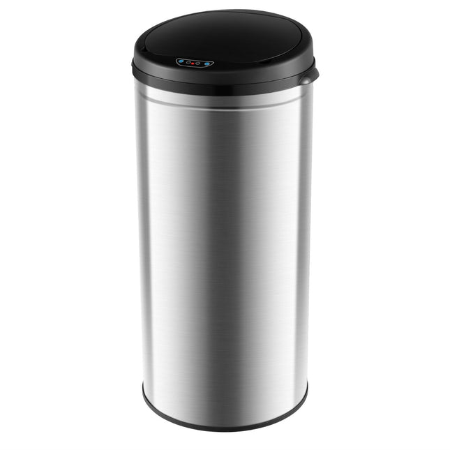 Bezdotykový odpadkový koš 8 Gallon se senzorem pohybu, nerez, stříbrný