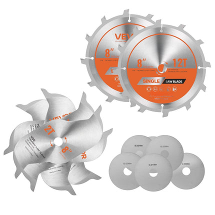 8-Inch Stacking Dado Blade Set, 5/8-Inch Arbor
