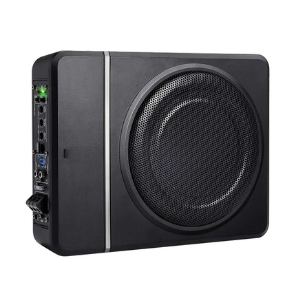 8-Inch Underseat Powered Car Subwoofer, 240W, Remote
