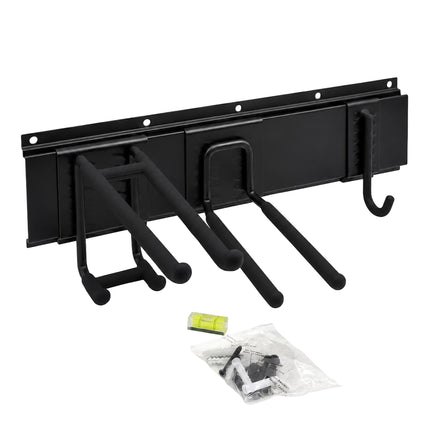 8-Piece Black Wall Hook Set for Garage Organization