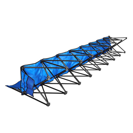 8-Seat Portable Folding Bench with Backrest, Carry Bag