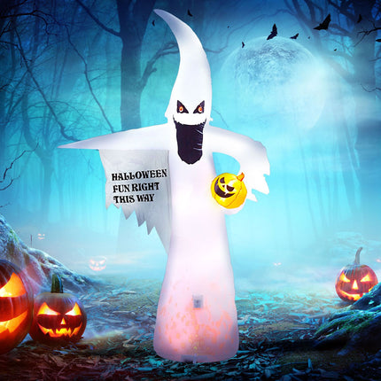 Nafukovací LED halloweenský duch 8ft na dekoraci dovnitř i ven