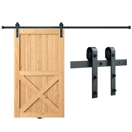 8ft Sliding Barn Door Hardware Kit, 330 lb, Single Door