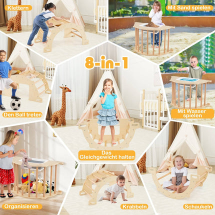 Lezecký oblouk 8 v 1 s úložným boxem, 80 x 47 x 41 cm