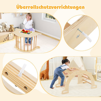 Lezecký oblouk 8 v 1 s úložným boxem, 90x50x48 cm