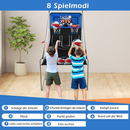 Skládací elektronický arkádový basketbal 8 v 1