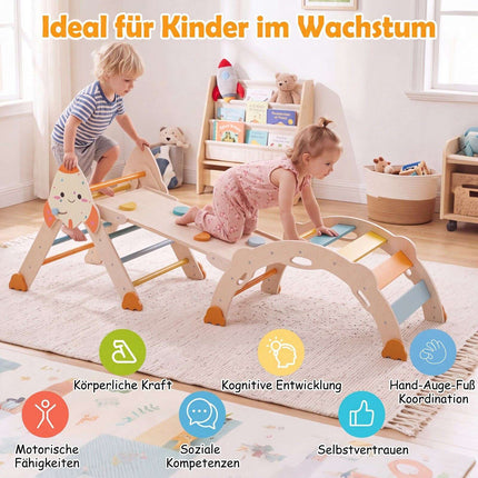 8-in-1 Foldable Toddler Climbing Set, Rocket-Themed