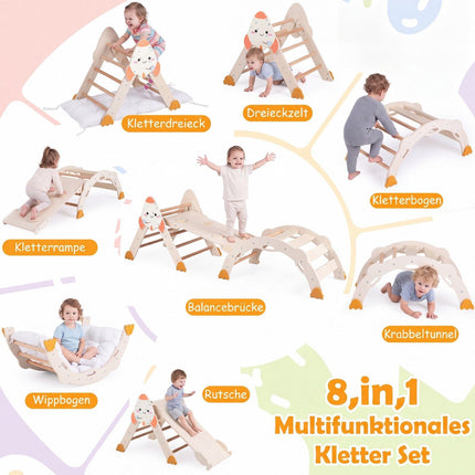 8-in-1 Rocket-Themed Foldable Climbing Toys for Toddlers