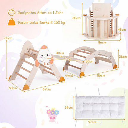 8-in-1 Rocket-Themed Foldable Climbing Toys for Toddlers