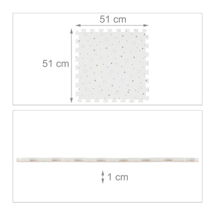 8 puzzle podložek s hvězdami