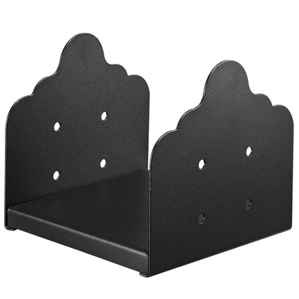 8x8 Post Base Brackets, Carbon Steel, 2-Pack, Black
