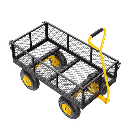 900 lb Steel Garden Cart with 10 in Tires, Flatbed