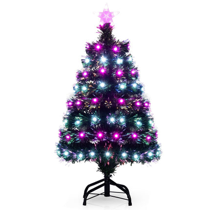 Vánoční stromek 93 cm s optickými vlákny a osvětlením – 96 LED