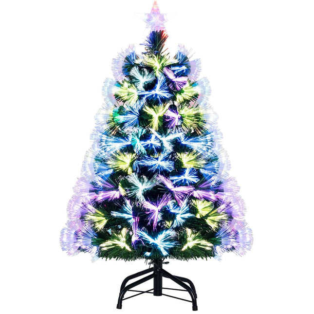 95 cm großer Glasfaser-Weihnachtsbaum, 93 Astspitzen, Grün