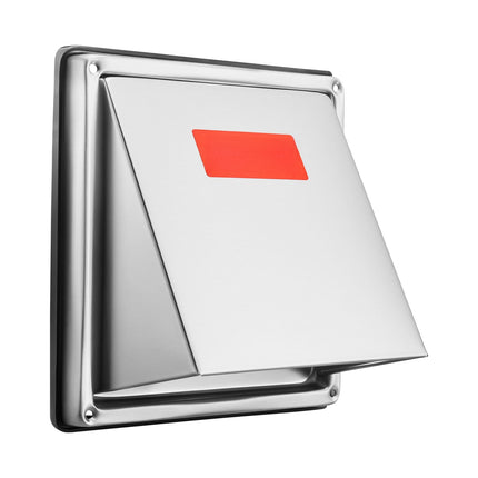 97mm Stainless Steel Wall Vent Cover With Screen, Silver