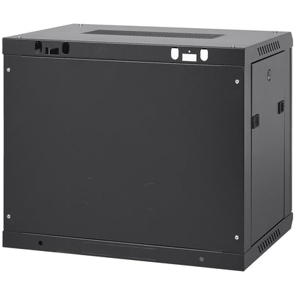 9U Wall Mount Server Cabinet, 19-Inch Locking Glass Door