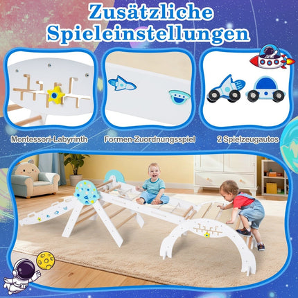 Montessori lezecká sestava 9 v 1 se skluzavkou a rampou