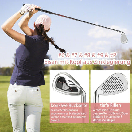 Kompletní sada golfových holí 9 dílů pro pravačky s návleky