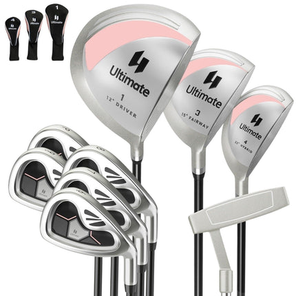 Kompletní sada golfových holí 9 dílů pro pravačky s návleky