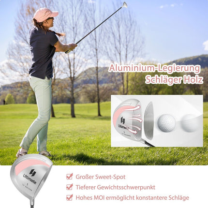 Kompletní sada golfových holí 9 dílů pro pravačky s návleky
