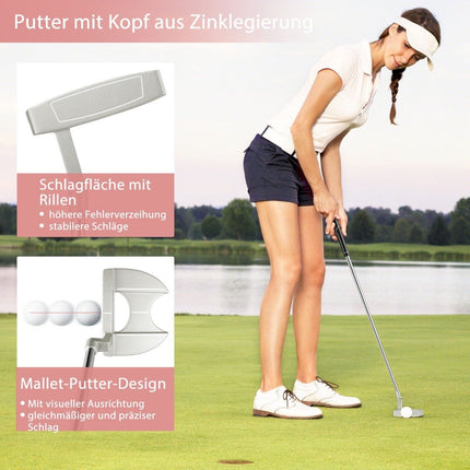 Kompletní sada golfových holí 9 dílů pro pravačky s návleky