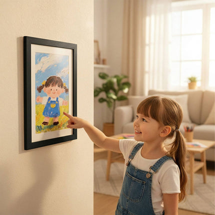 Dětský rámeček na obrázky A4, přední výměna s úložným prostorem, magnetický