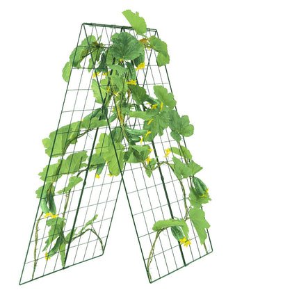 A-Frame Cucumber Trellis, Foldable Metal, 46 x 32 in, With Plant Clips