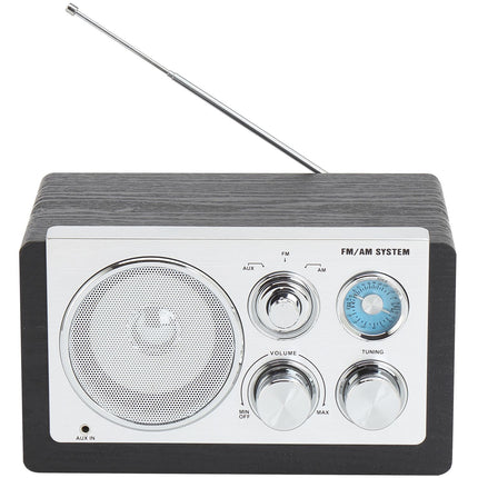 AM/FM analogové rádio černé