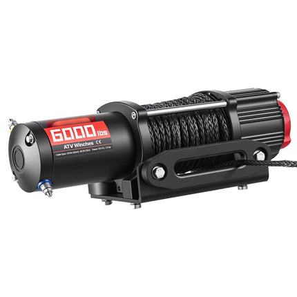 ATV/UTV Electric Winch 12V, 6000 lb Synthetic Rope