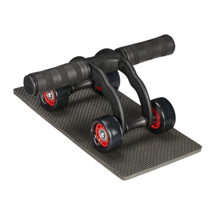 Bauchtrainer 4-Rad mit Kniematte für Core-Training