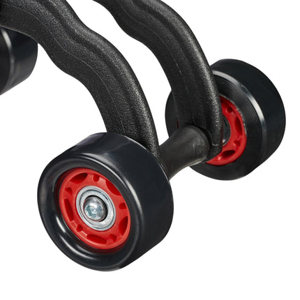 Bauchtrainer 4-Rad mit Kniematte für Core-Training