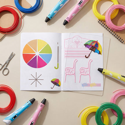 A book with templates for the Maaleo 22734 3D pen