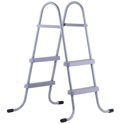 Above Ground Pool Ladder, 2-Step Steel, 33 In, 300 Lb
