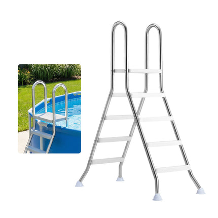 Above-Ground Pool Ladder, 4-Step Stainless A-Frame, 150 kg