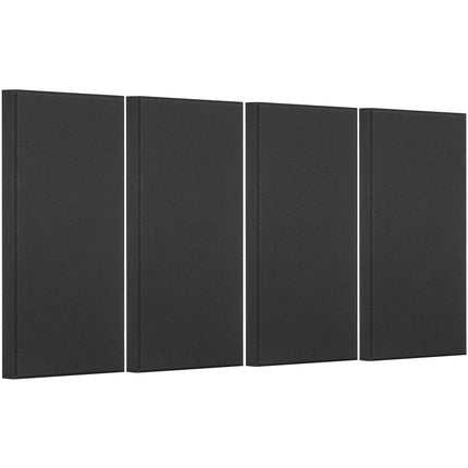 Acoustic Panels, 4-Pack 2-Inch Fiberglass, Self-Adhesive, Black