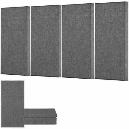 Acoustic Panels, Fiberglass, Self-Adhesive, 2 Inch, 4 Pack