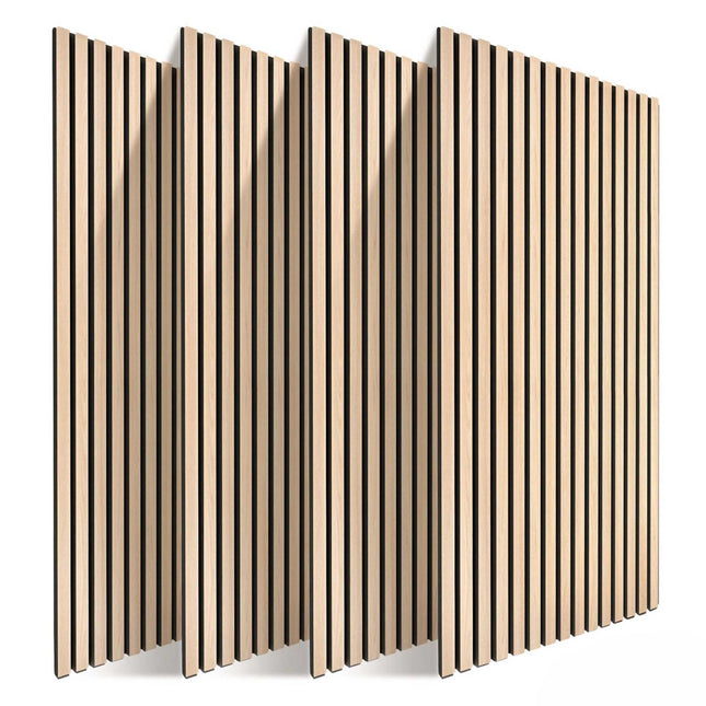 Sada akustických nástěnných panelů, 120x60 cm, dřevěné dýhované lamely