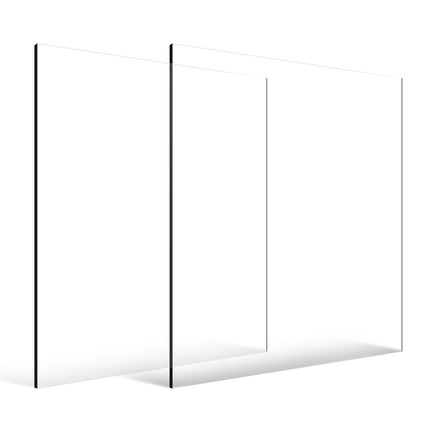 Acrylic Sheet 2-Pack, Clear, 24 x 36 in, 1/4 in Thick