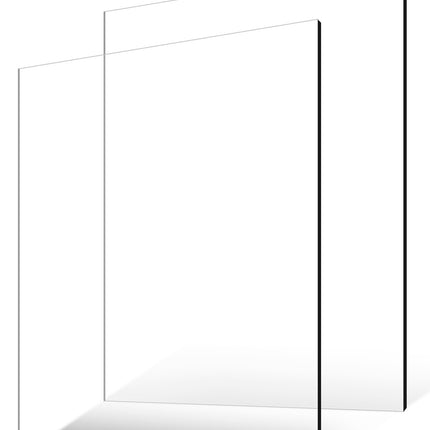 Acrylic Sheet 2-Pack, Clear, 24 x 36 in, 1/4 in Thick