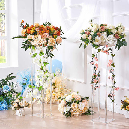 Acrylic Wedding Flower Stands, 10-Pack, 60 cm Tall