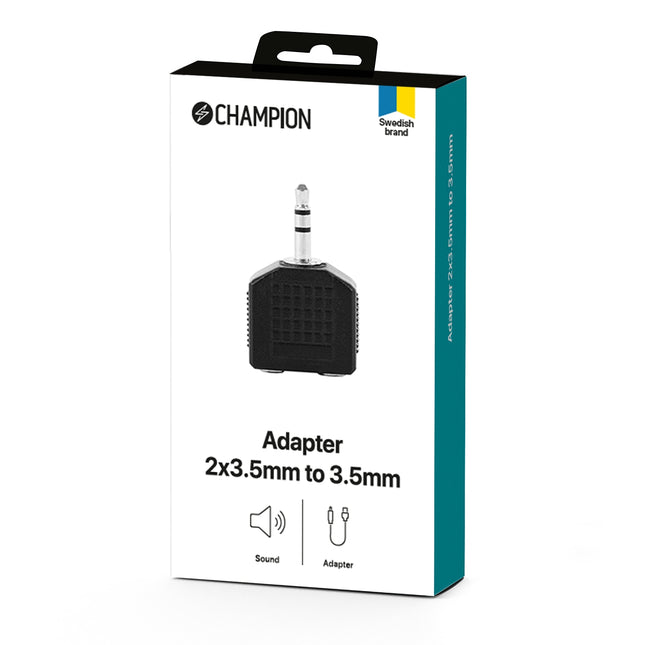 Adaptér 3.5mm samec - 2 x 3.5mm samice