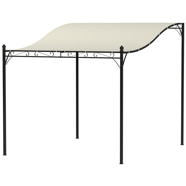 Garden pavilion with water-repellent canopy, 2.5x3m, cream