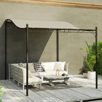 Garden pavilion with water-repellent canopy, 2.5x3m, cream