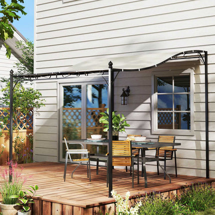 Garden pavilion with water-repellent canopy, 2.5x3m, cream