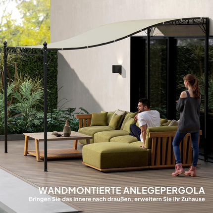 Garden pavilion with water-repellent canopy, 2.5x3m, cream