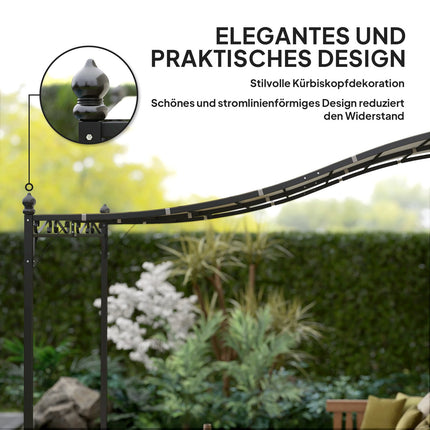 Garden pavilion with water-repellent canopy, 2.5x3m, cream