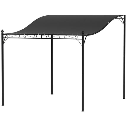 Tmavě šedý zahradní pavilon pergola, voděodolný, 2.5x3x2.5 m