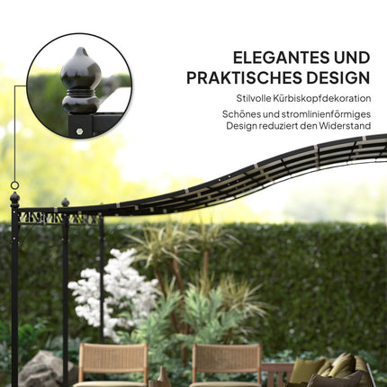 Samostatně stojící zahradní pergola s voduodpudivou střechou, 3x5 m krémově bílá